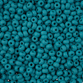 8/0 Preciosa Permalux Seed Beads Dyed Chalk Teal Matte, 23g Vial